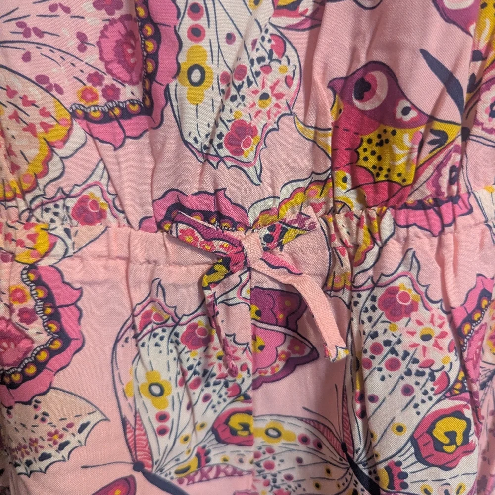 Children's Place Youth Girls Romper Sz 5 / 6 Pink Butterfly K-380